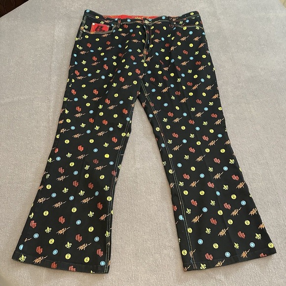 Vintage Ruff Ryders Denim Jeans‎ RR Embroidered Logo Baggy Mens 40-42 Rare - Picture 2 of 11